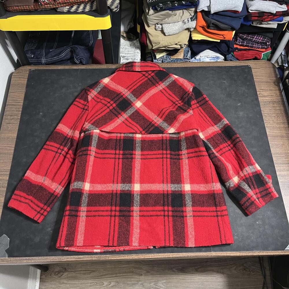 Ralph Lauren Mackinaw Wool Plaid Coat Hunting Country Jacket Made In USA Outdoor - Picture 8 of 9